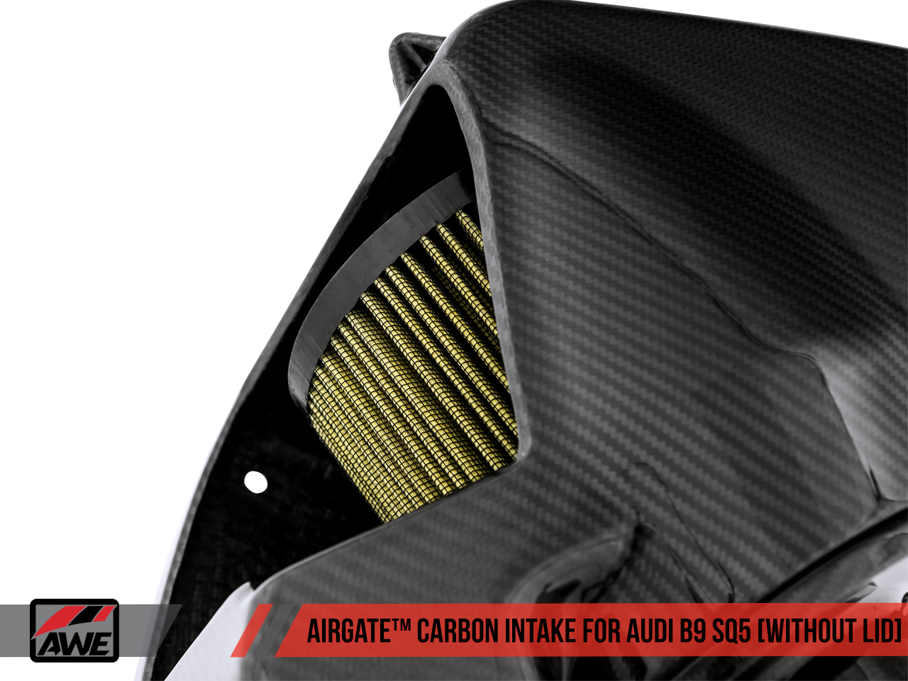 AWE AirGate™ Carbon Fiber Intake for Audi B9 SQ5 3.0T - Without Lid