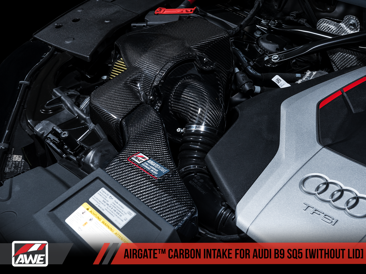 AWE AirGate™ Carbon Fiber Intake for Audi B9 SQ5 3.0T - Without Lid - 0