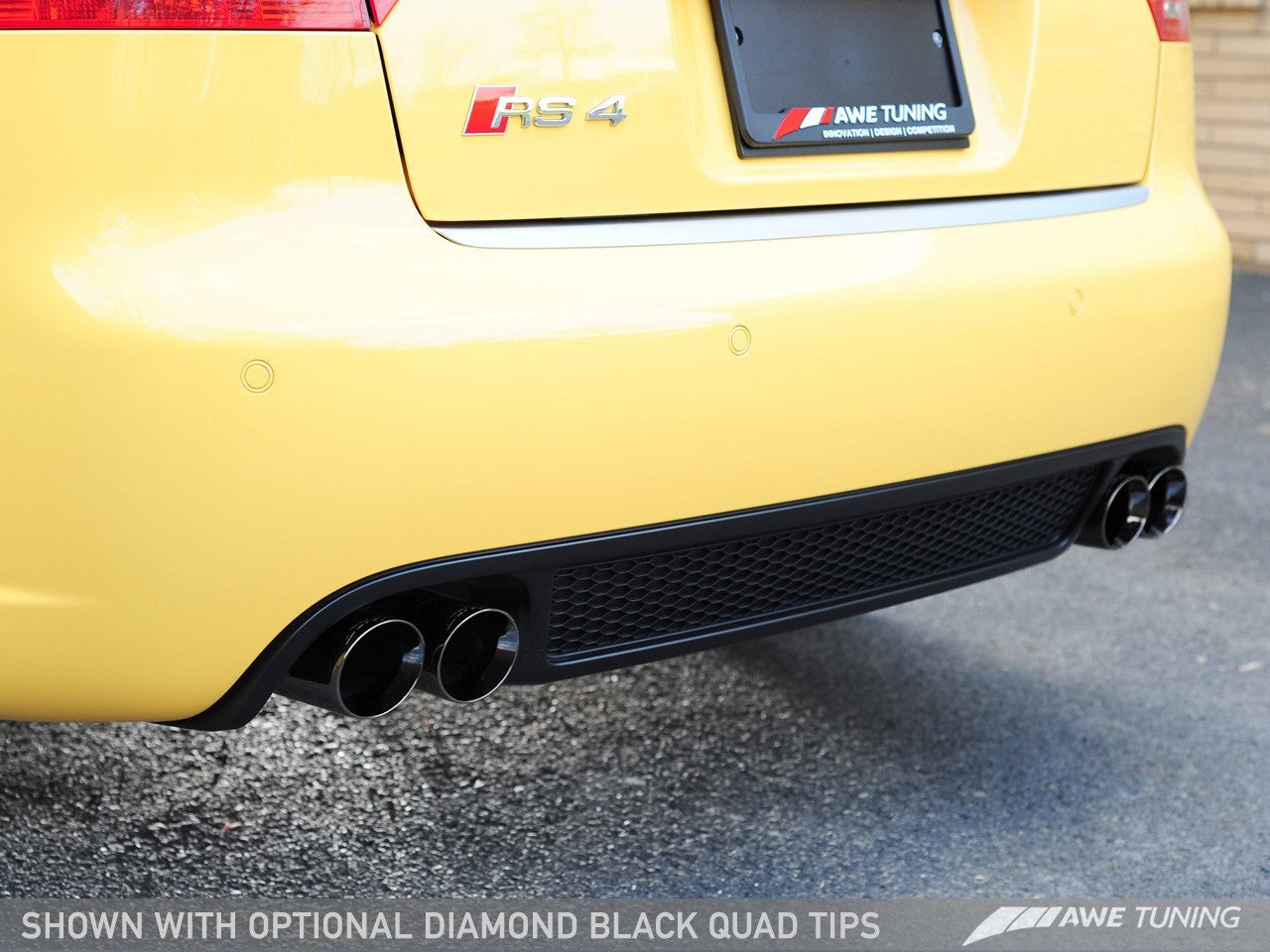 AWE Touring Edition Exhaust for B7 RS4 - Diamond Black Tips