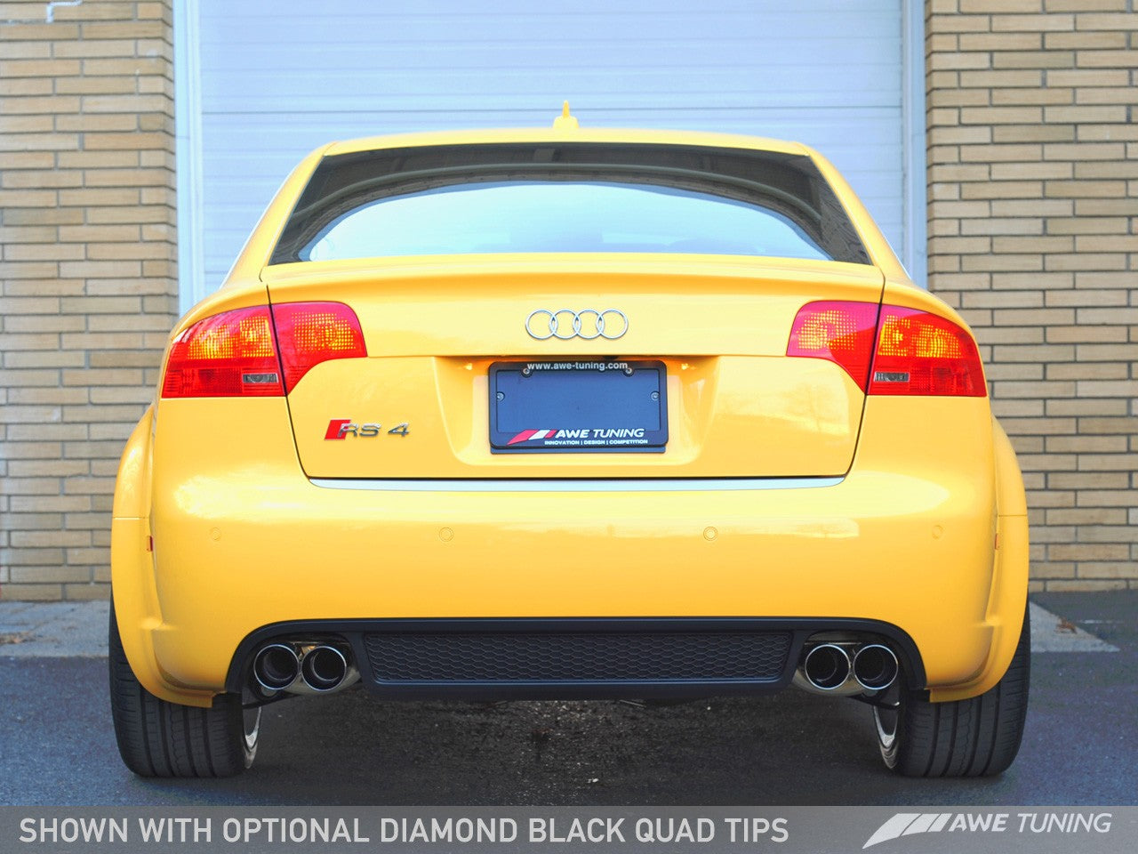 AWE Track Edition Exhaust for B7 RS4 - Diamond Black Tips
