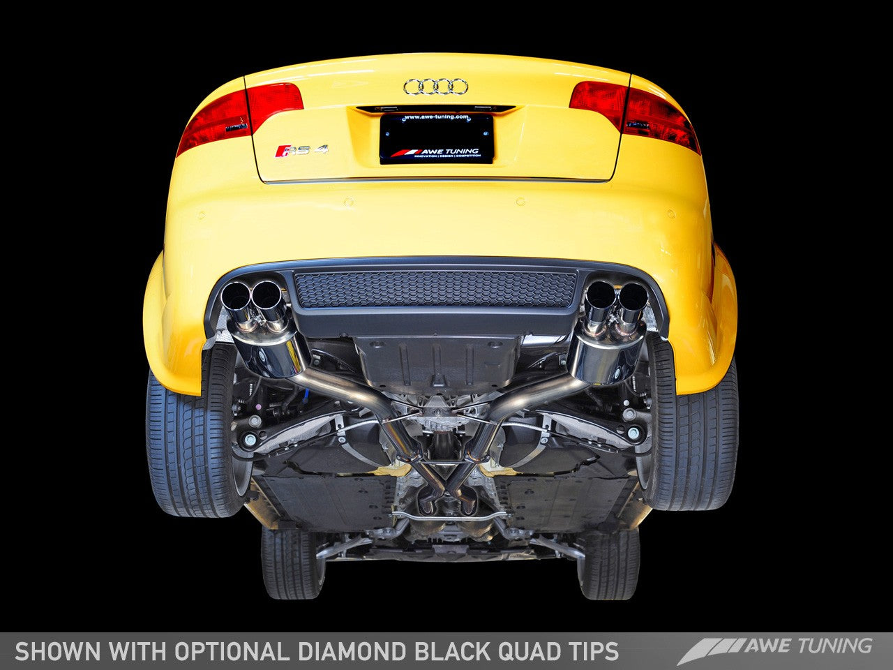 AWE Touring Edition Exhaust for B7 RS4 - Diamond Black Tips