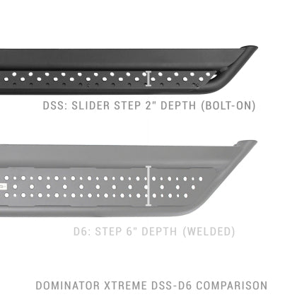Go Rhino Dominator Extreme DSS Sliders - Tex Blk - 73in - 0