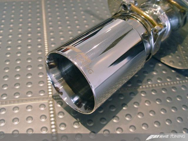 AWE Track Edition Exhaust for B6 S4 - Polished Silver Tips - 0