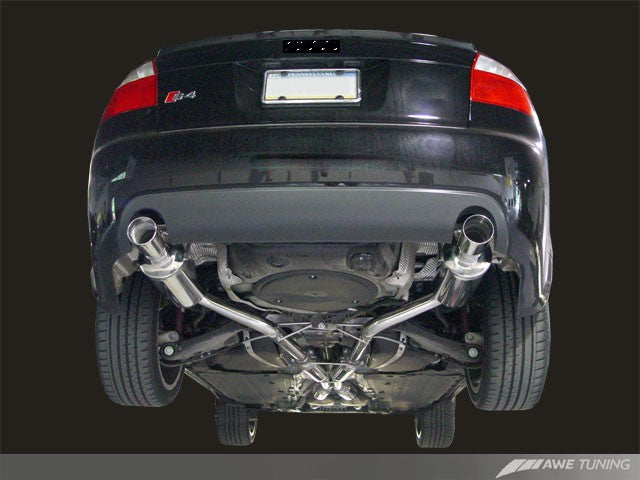 AWE Track Edition Exhaust for B6 S4 - Polished Silver Tips