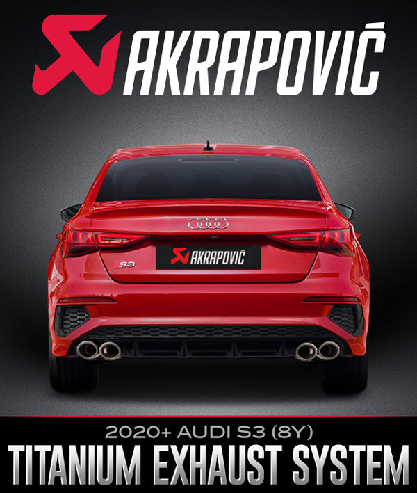 Akrapovic 2021+ Audi S3 Sedan (8Y) Evolution Line Cat Back (Titanium) w/Carbon Tips