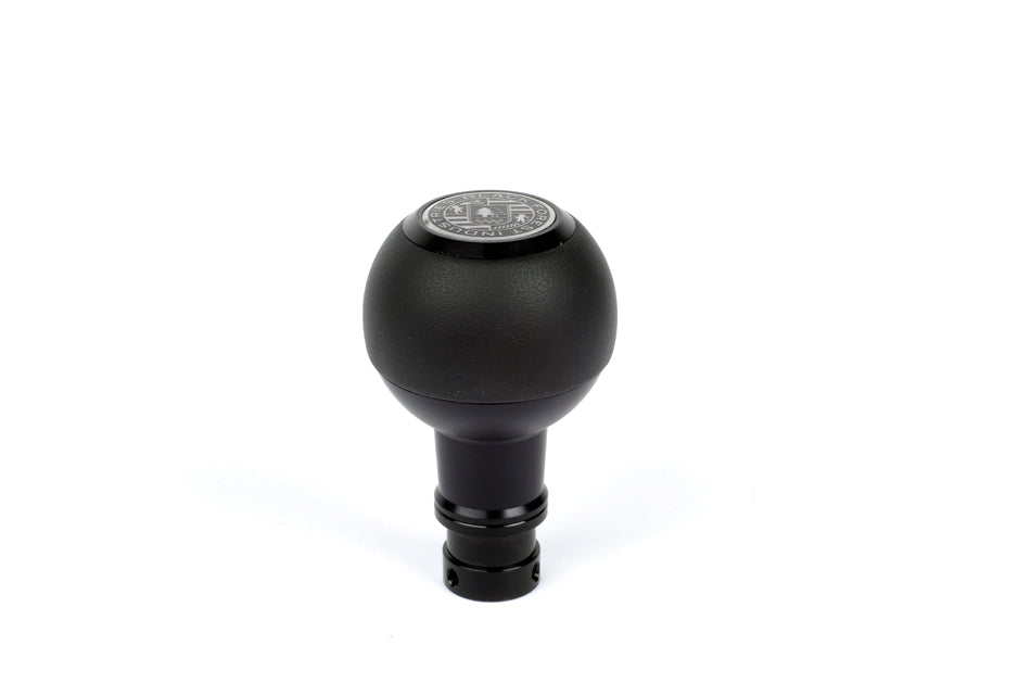 BFI GS2 Heavy Weight Shift Knob - Black Nappa Leather - Black Anodized (BMW Fitment)