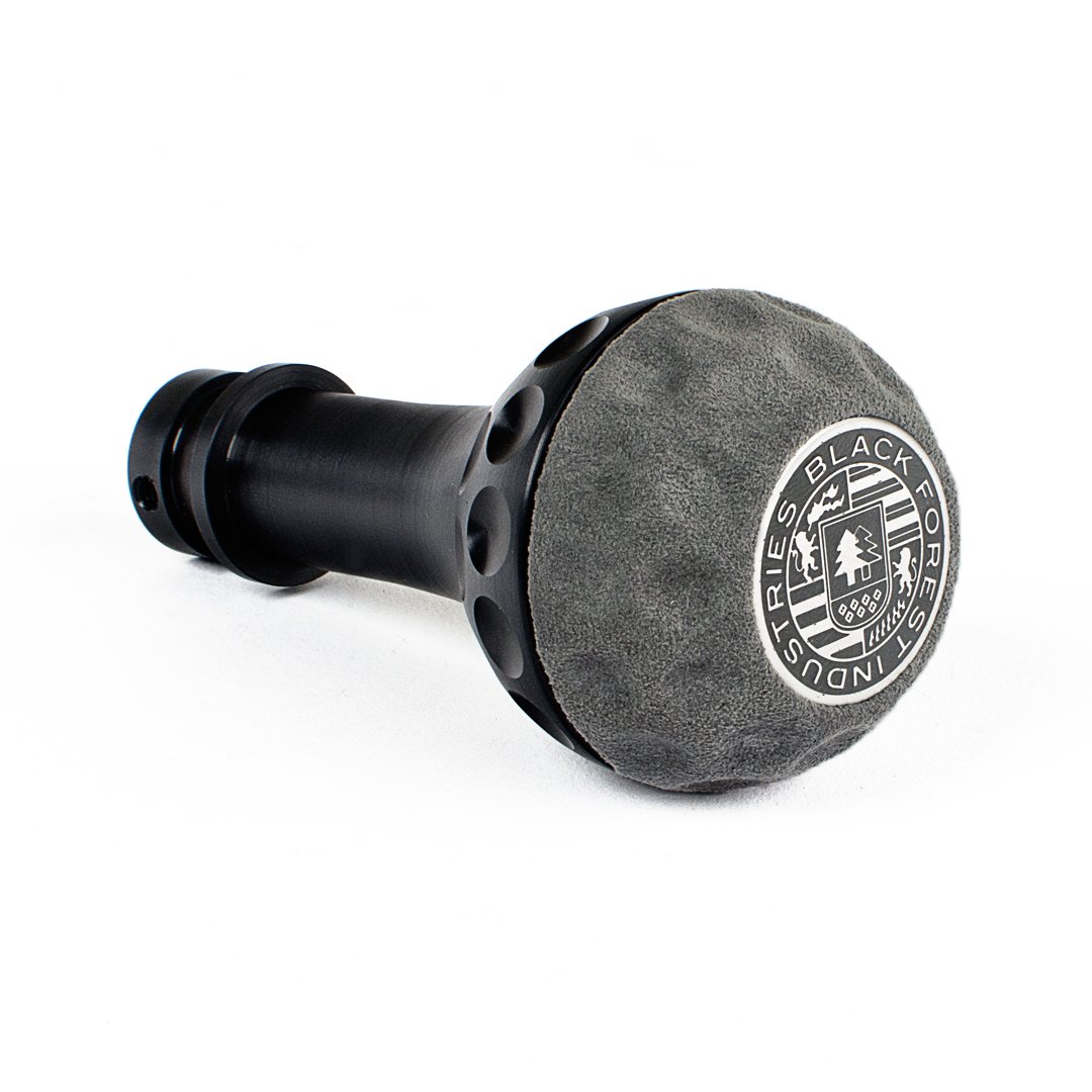 BFI Heavy Weight Shift Knob - Golf Ball - Gray Alcantara (VW/Audi Fitment) - Black Anodized - 0