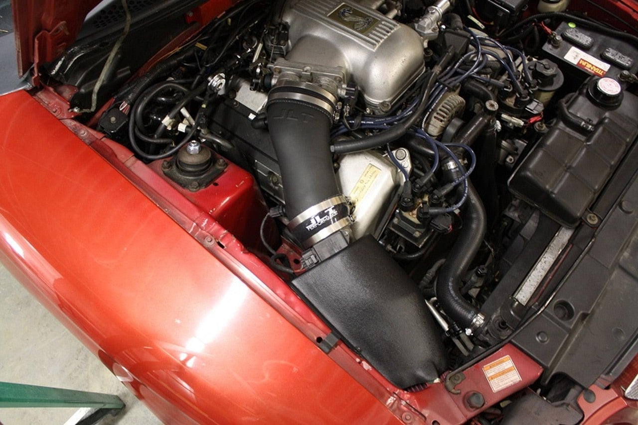 JLT 96-98 Ford Mustang SVT Cobra Black Textured Ram Air Intake Kit w/Red Filter - 0