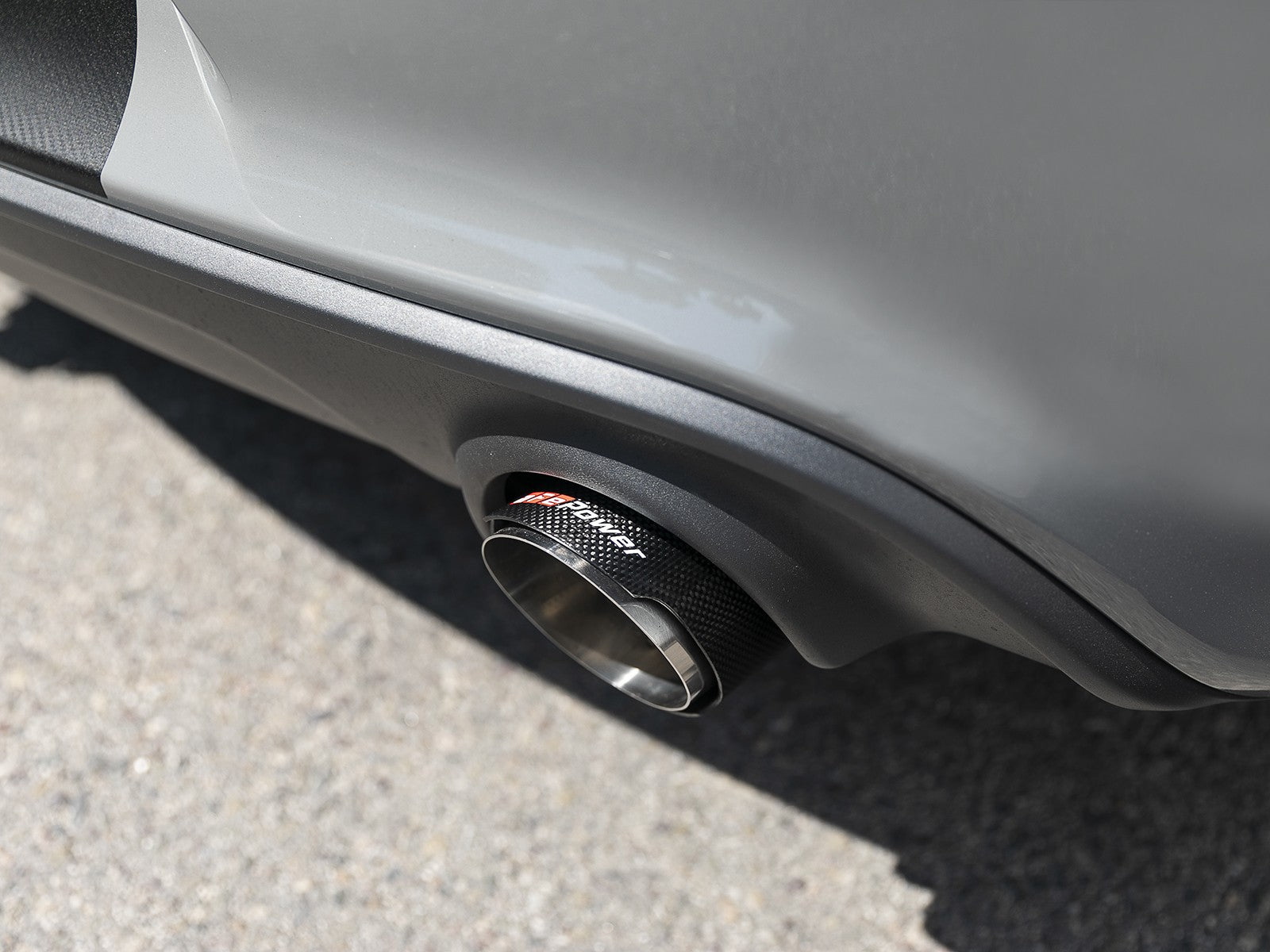AFE MACH FORCE-XP 4.5" CARBON FIBER EXHAUST TIPS: 2015–2019 DODGE CHARGER V8/CHARGER HELLCAT - 0