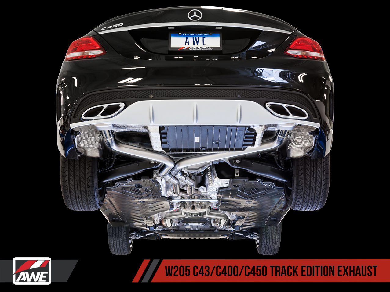 AWE Track Edition Exhaust for Mercedes-Benz W205 AMG C43 / C450 / C400
