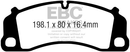 EBC Yellowstuff Brake Pad Sets - Front | 911 991 3.8 GT3 Cast Iron Rotor Only
