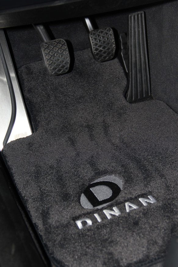 DINAN F34 MATS; BLACK W/ SILVER LOGO