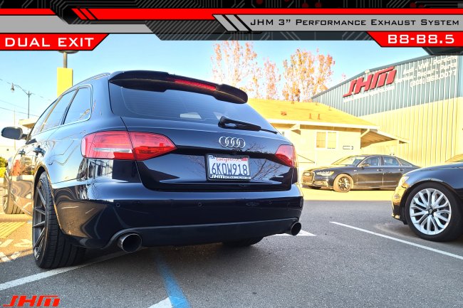 Exhaust - JHM -FULL- 3" Catback for Audi B8 A4-A5 2.0T (Dual Exit)