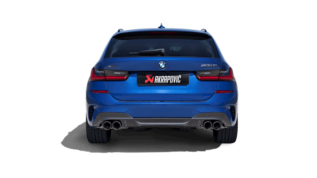 Akrapovic 2020+ BMW M340i (G20) Evolution Line (Titanium) w/Carbon Tips (Req Link Pipes)