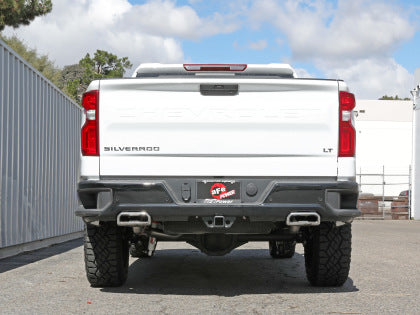 AFE POWER GEMINI XV STAINLESS STEEL CAT-BACK EXHAUST SYSTEM W/ CUT-OUT: 2019–2022 CHEVROLET SILVERADO 1500/GMC SIERRA 1500 - 0