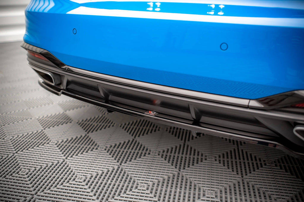 Maxton Design Central Rear Splitter (With Vertial Bars) Audi A5 S-Line F5 Facelift - 0