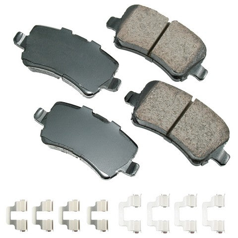 Akebono Rear EURO Ultra Premium Ceramic Disc Brake Pad Kit Land Rover LR2 15-13, Range Rover Evoque 15-12, Volvo S60 16-11, S80 16-07, V60 16-15, V70 10-08, XC60 16-10, XC70 16-08