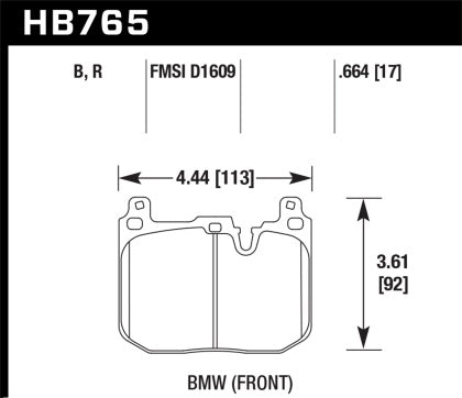 Hawk 13+ BMW 228i/Xi 335i/xi HPS 5.0 Front Brake Pads - 0