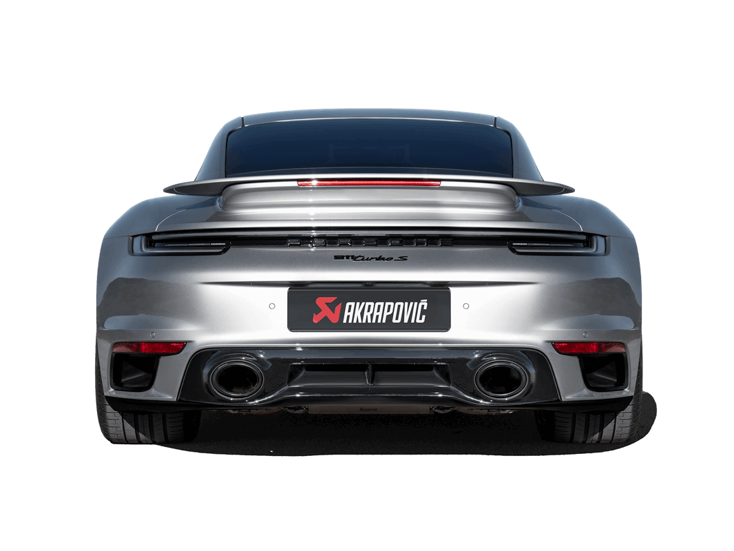 Akrapovic 20-21 Porsche 911 Turbo/Turbo S (992) Tail Pipe Set (Titanium) - Black