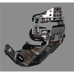 KIRKEY SEAT KIT - ALUMINUM 15 - 40 LAYBACK ADJUSTABLE CONTAINMENT & BLACK COVE