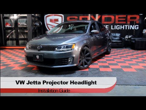Spyder Volkswagen Mk6 Jetta Projector Headlights DRL - Black - 0