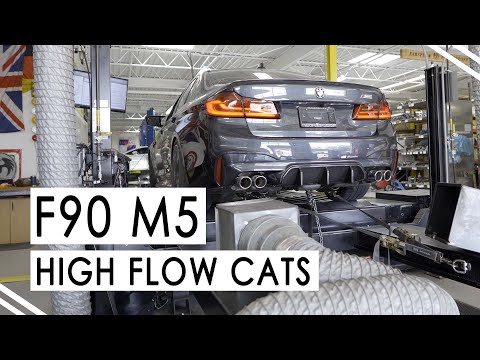 Fabspeed BMW M5 F90 Secondary Cat Bypass Pipes-9