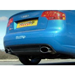 Milltek Cat Back Non Resonated Exhaust - Excluding Exhaust Valves - Polished Oval Tips - RS4 B7 4.2 V8