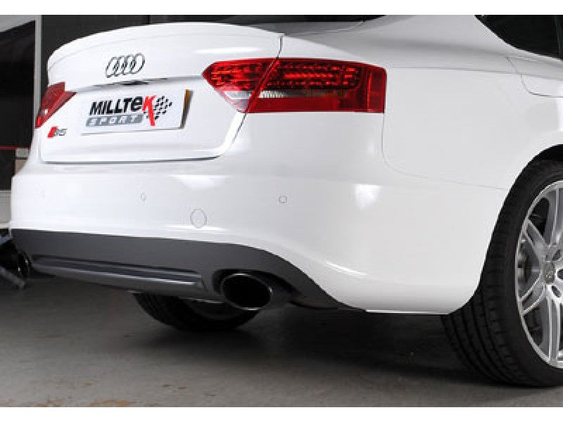 Milltek Cat Back Resonated Exhaust - Black Oval Tips - B8 S4 Sedan & S5 Sportback 3.0T quattro
