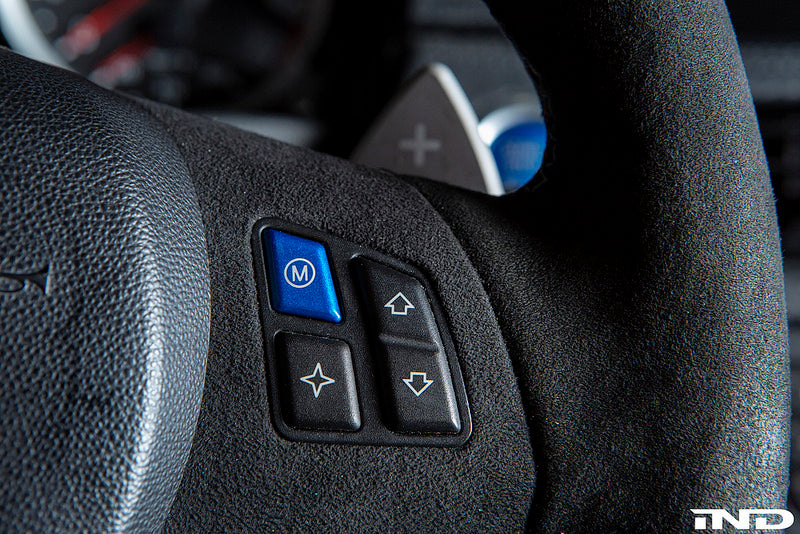 IND E9X M3 Polar Blue M Steering Wheel Button - 0
