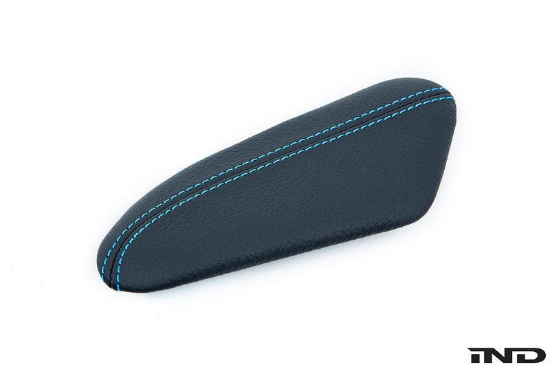 IND F87 M2 Stitched Leather Knee Pad - Polar Blue