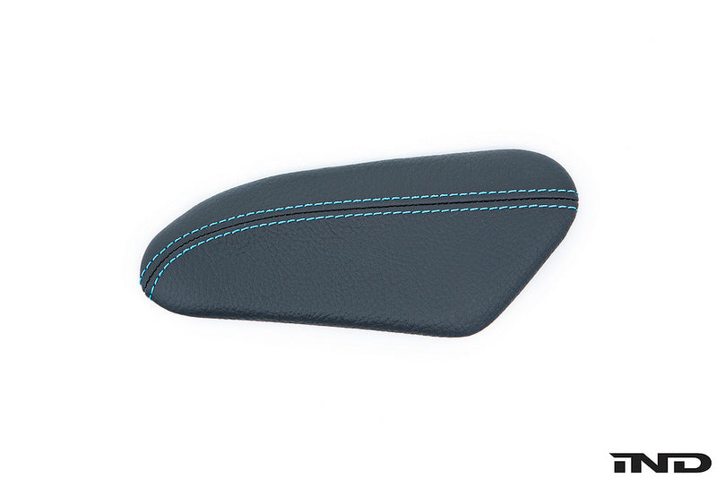 IND F87 M2 Stitched Leather Knee Pad - Polar Blue