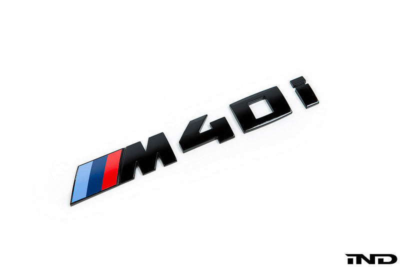 BMW G01 M40i Painted Trunk Emblem - Gloss Black