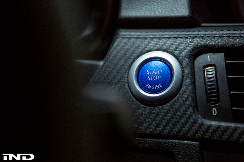 IND E9X M3 Polar Blue Start / Stop Button - 0