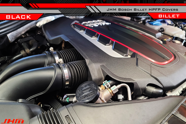 HPFP Fuel Pump Cover - Billet Aluminum for Bosch (JHM) BLACK for Audi B8-B8.5 RS4-RS5-S4-S5-Q5-SQ5, C6-A6, C7-C7.5 A6-A7-S6-S7-RS7, D4 A8-S8 and 4L Q7 3.0T-4.0T-4.2L