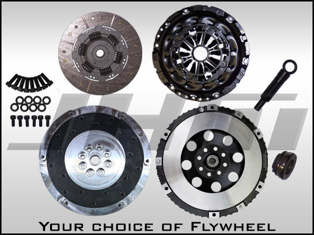 JHM Lightweight Flywheel (Chrome-Moly Forged) and Clutch Combo w B7 RS4 Pressure Plate for B5-S4 or C5-A6-allroad 2.7T