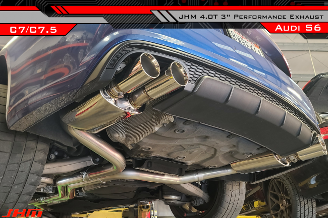 Exhaust - 3" Performance Cat-back (RACE) - Valved - (JHM) for C7.5-S6 4.0T