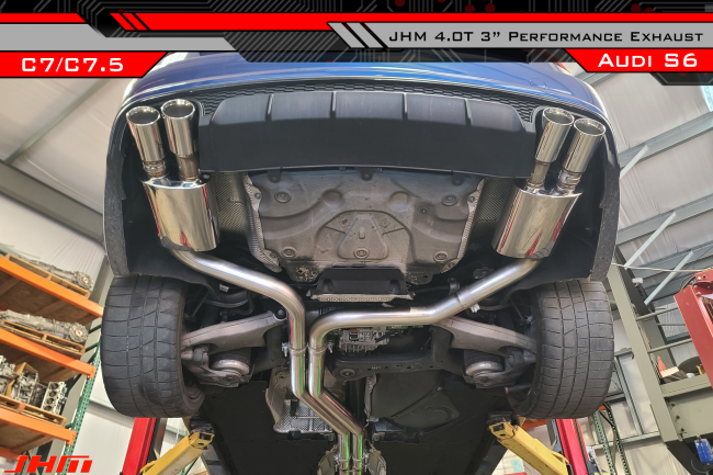 Exhaust - 3" Performance Cat-back (RACE) - Valved - (JHM) for C7.5-S6 4.0T - 0