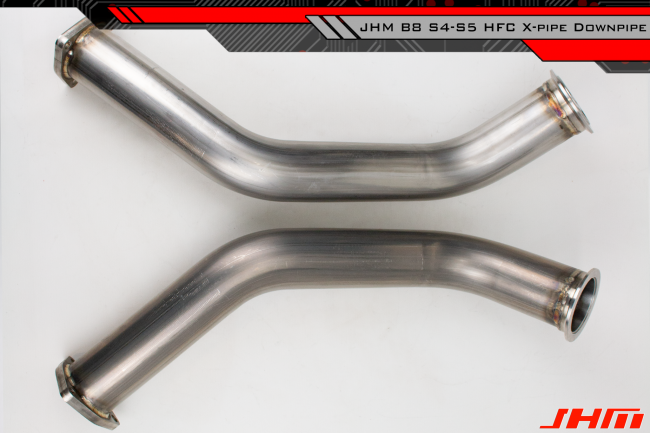 Exhaust - High-Flow Cat Downpipes with X-Pipe (JHM) for the B8 S4-S5 Q5-SQ5 C7 A6-A7 3.0T and 4.2L FSI