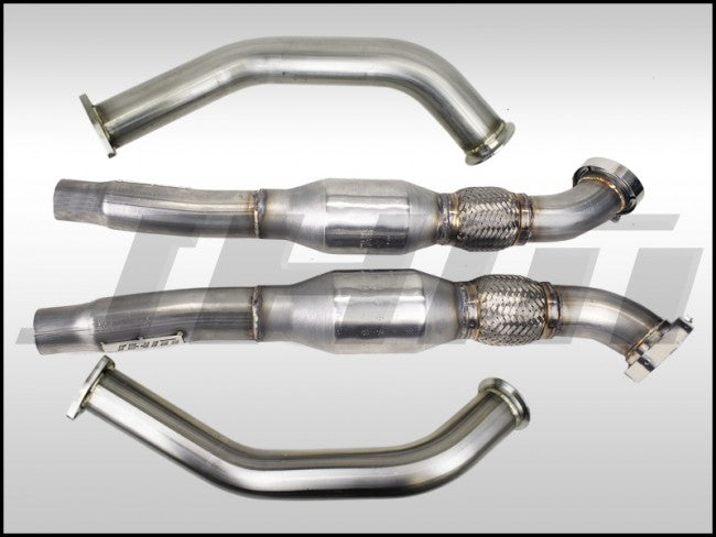 Exhaust - High-Flow Cat Downpipes with Integrated Baffle System (JHM) for the B8 S4-S5 Q5-SQ5 C7 A6-A7 3.0T