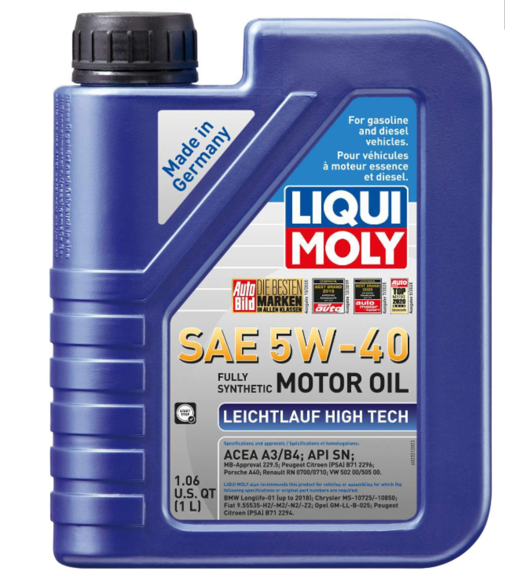 LiquiMoly Leichtlauf High Tech 5W-40 Motor Oil - 1 Liters