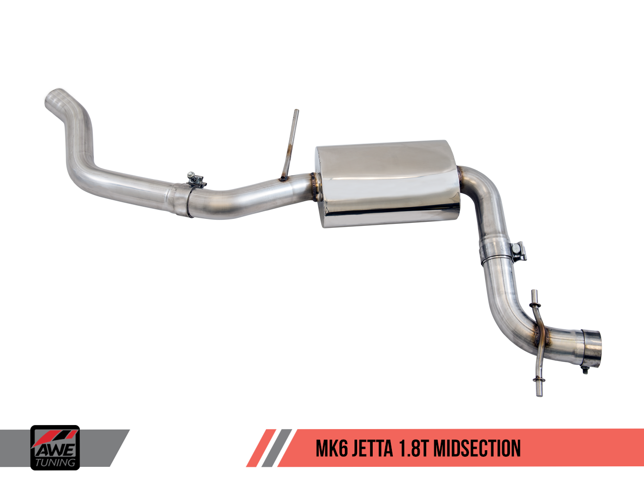 AWE Track Edition Exhaust for MK6 GLI 2.0T - MK6 Jetta 1.8T - Polished Silver Tips