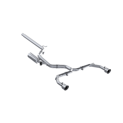 2022-2024 VOLKSWAGEN GOLF GTI MK8 3-INCH/2.5-INCH CAT-BACK EXHAUST DUAL REAR EXIT, STREET PROFILE