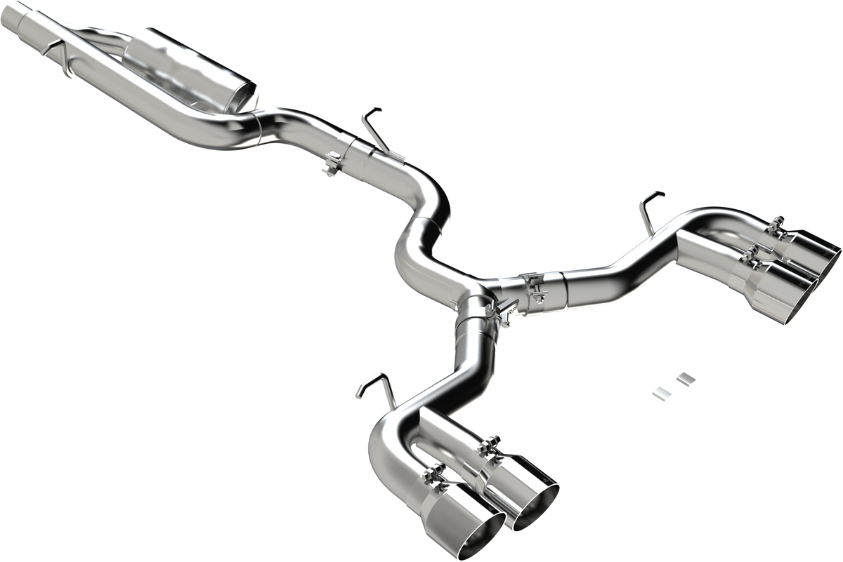 MBRP 2022 VOLKSWAGON GOLF R MK8 3-INCH CAT-BACK EXHAUST QUAD REAR EXIT, STREET PROFILE
