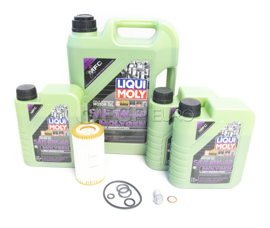 Mercedes Oil Change Kit 5W-40 - Liqui Moly Molygen 0001802609.8L