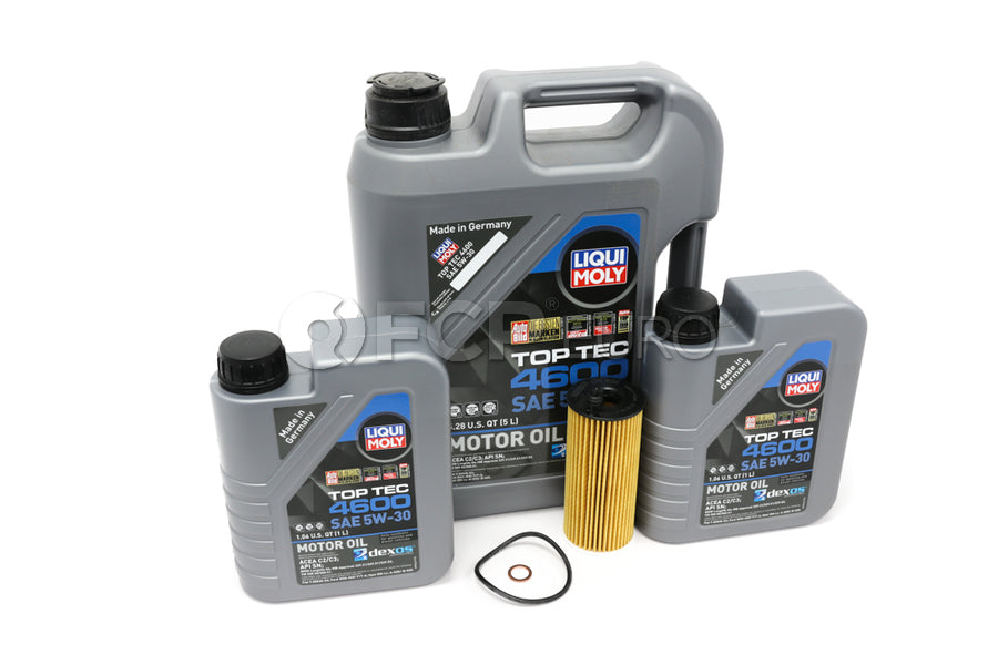 BMW 5W30 Oil Change Kit - Liqui Moly 11428507683KT4