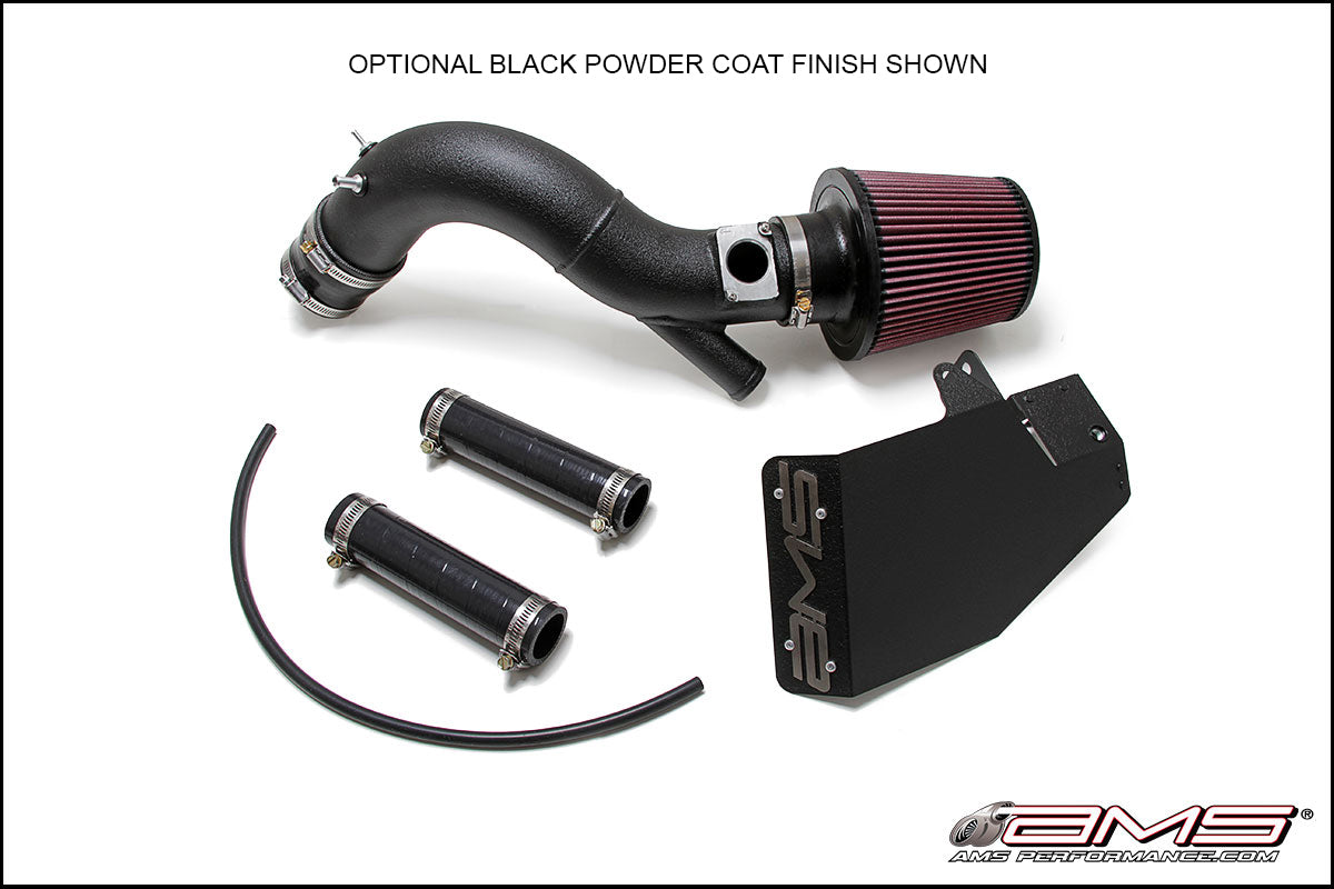 AMS EVO X Black replacement Intake pipe with MAF housing / With breather bungs