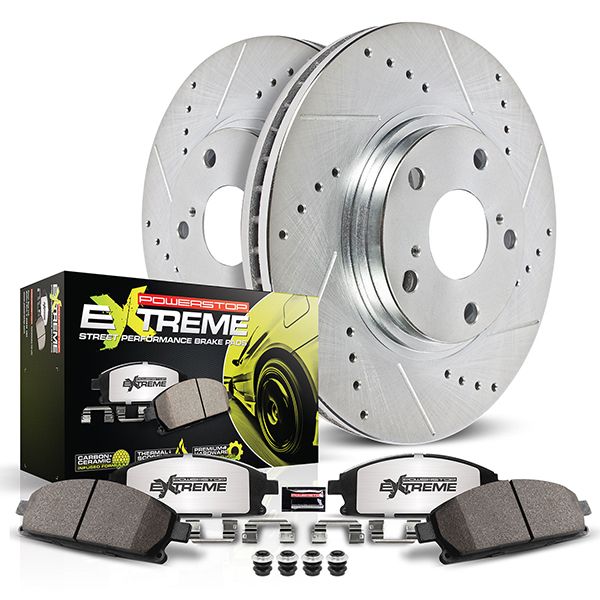 Z26 Street Performance Ceramic Brake Pad and Drilled & Slotted Rotor Kit