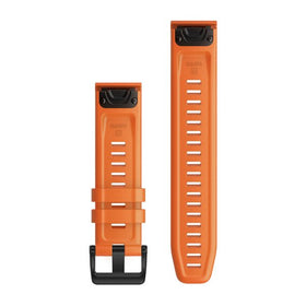 Garmin QuickFit 22 Watch Bands. Ember Orange Silicone - 0