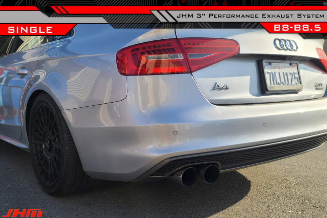 Exhaust - JHM - PARTIAL - 3" Performance Catback for Audi B8 A4-A5 2.0T (Single Exit) - 0