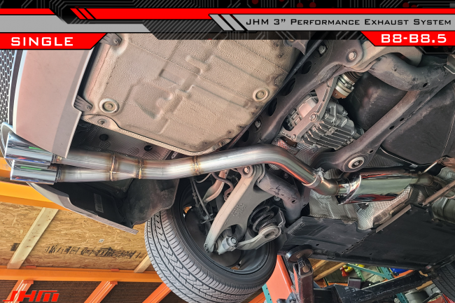 Exhaust - JHM -FULL- 3" Performance Catback for Audi B8 A4-A5 2.0T (Single Exit)